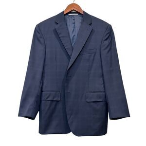 Canali Navy Windowpane Sport Coat Suit Jacket Men’s‎ 40C